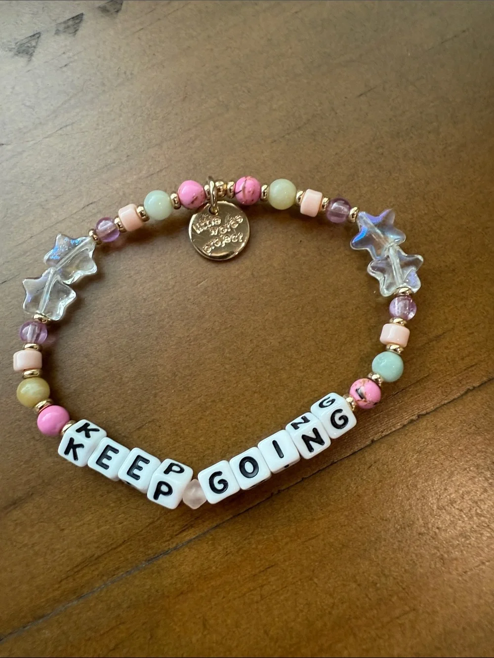 Little Words Project Bracelet Set of 3 ~ Be Happy ~ Keep Going ~ Strength